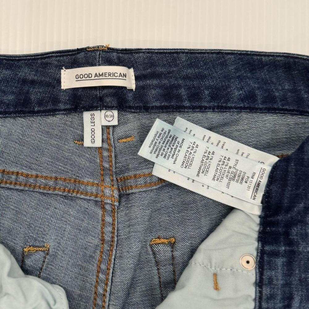 Good American Good Legs Jeans Womens 10/30 Blue High Rise Ankle Slit Skinny Crop - Picture 3 of 16